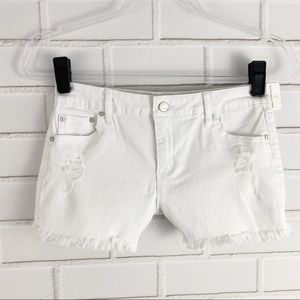 Tractr White Denim Frayed Shorts Nordstrom